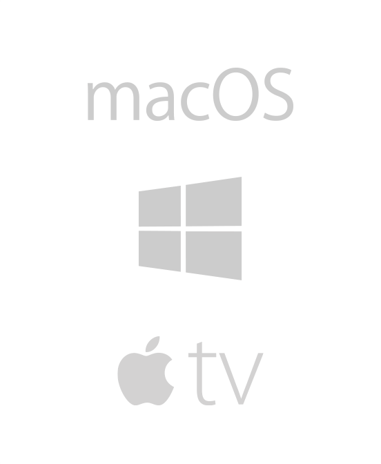 macOS Windows Apple TV logos